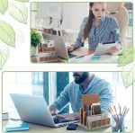 Woven Desk Mail Organizer Upright File Holders Vertical Mail Sorter Small Desk File Organizer Letter Paper Organizer Storage Office Desk Accessories Folder File Sorters for Desktop Home Office - Image 7